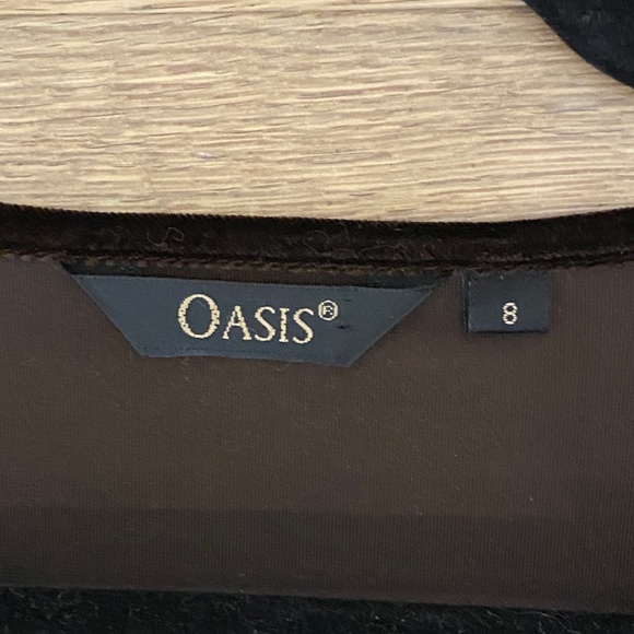 LOVELY Brown velvet top - size 8 - Picture 3 of 3